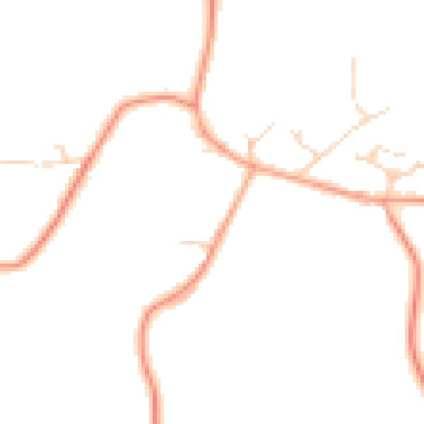 Daytime road noise heatmap for RH6 0DQ