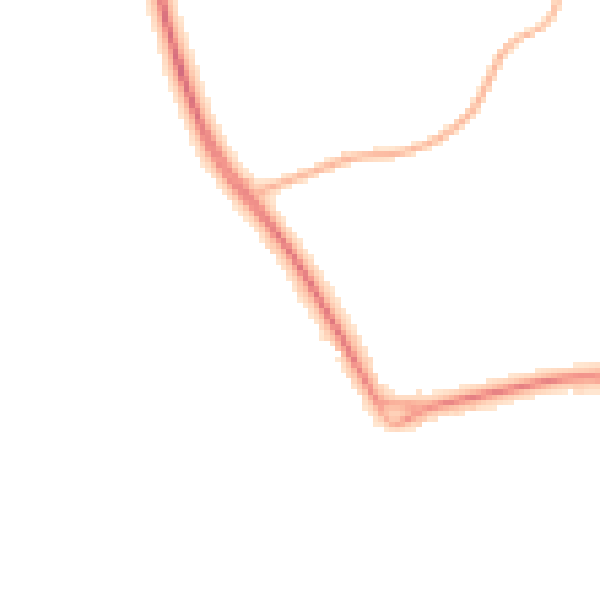 Night-time road noise heatmap for RH6 0HQ