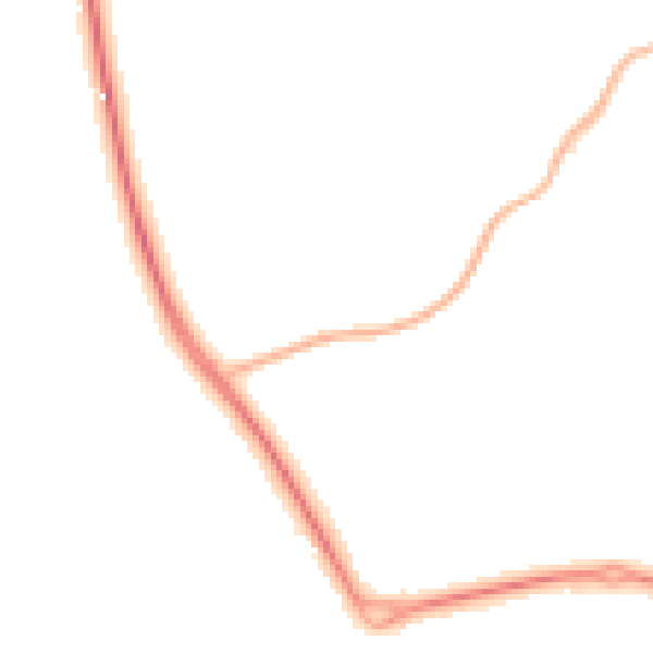 Night-time road noise heatmap for RH6 0HX