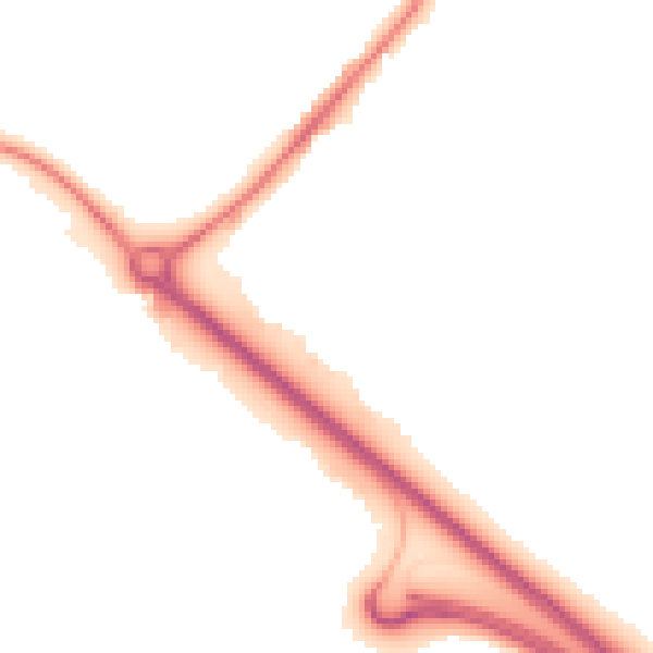 Night-time road noise heatmap for RH6 7EQ