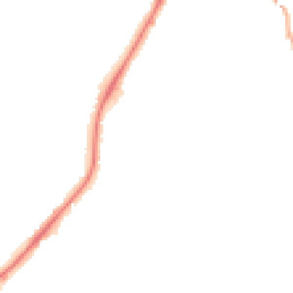 Night-time road noise heatmap for RH6 7FB