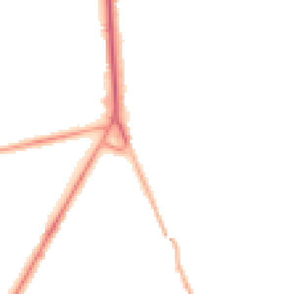Night-time road noise heatmap for RH6 7JD