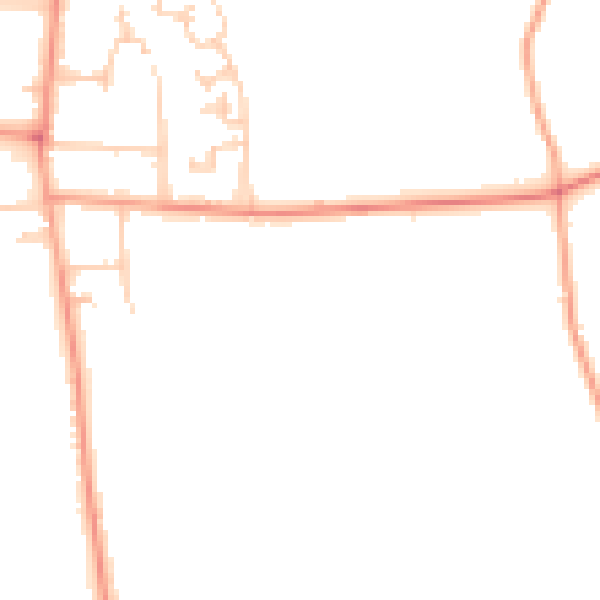 Daytime road noise heatmap for RH6 9JN