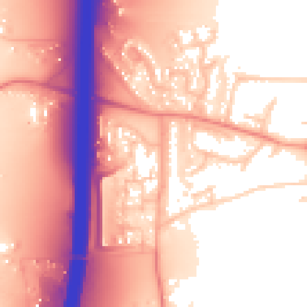 Daytime road noise heatmap for RH6 9NT