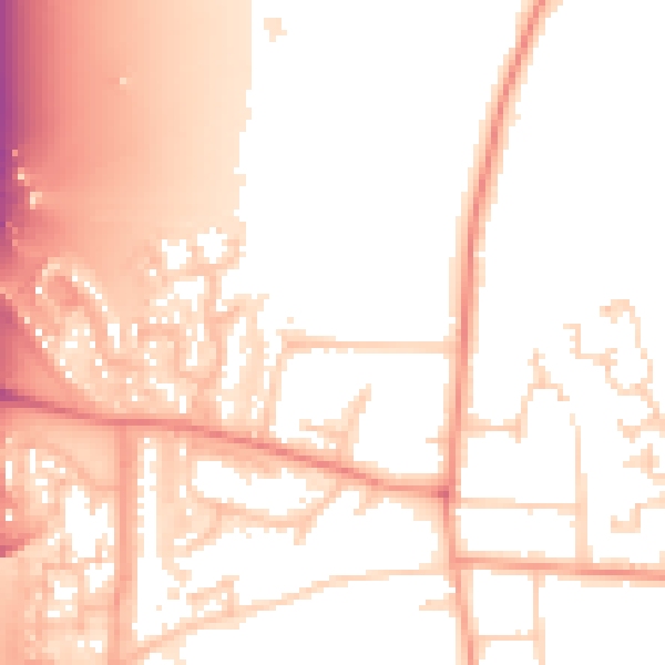 Daytime road noise heatmap for RH6 9PA