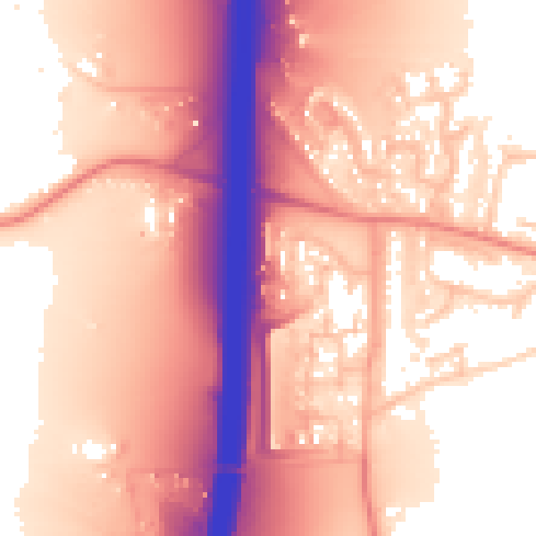 Daytime road noise heatmap for RH6 9PL