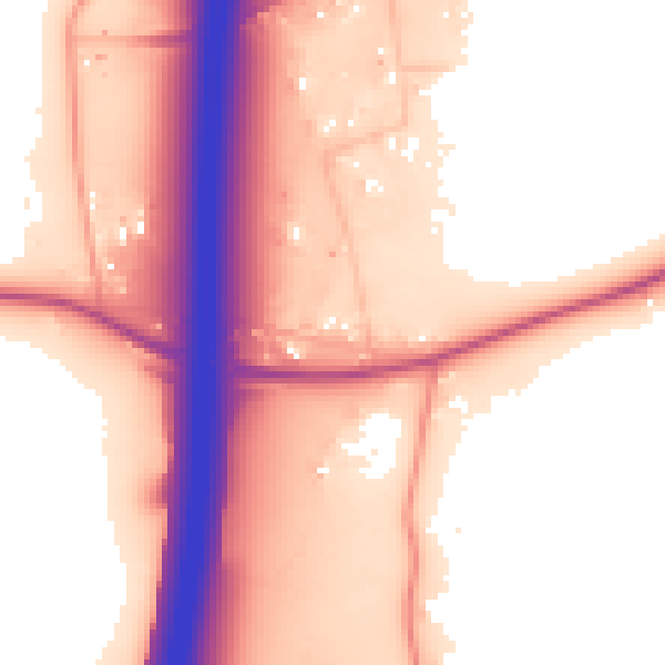 Daytime road noise heatmap for RH6 9TE