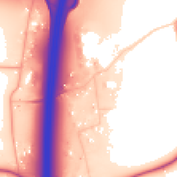 Daytime road noise heatmap for RH6 9TG