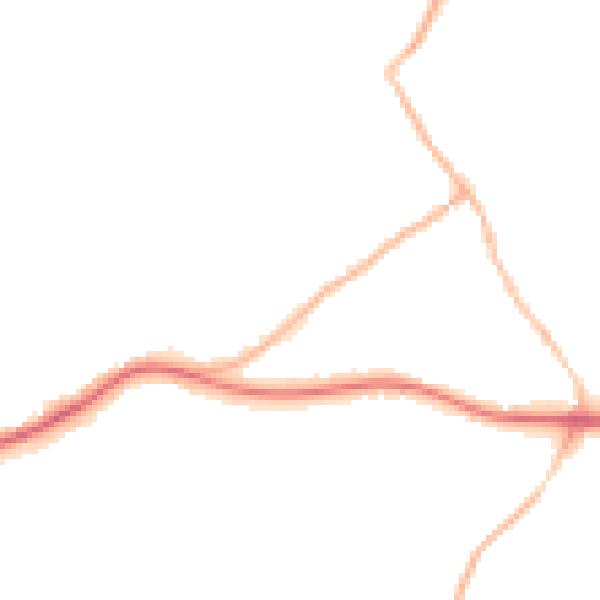 Night-time road noise heatmap for RH8 0DH