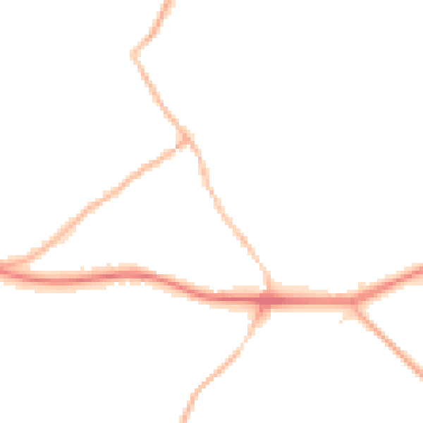 Night-time road noise heatmap for RH8 0DT