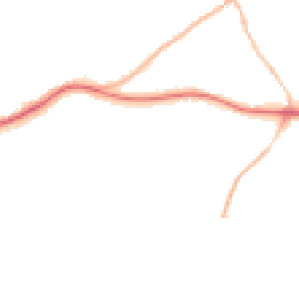 Night-time road noise heatmap for RH8 0EX