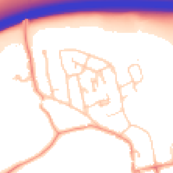 Daytime road noise heatmap for RH8 0EY