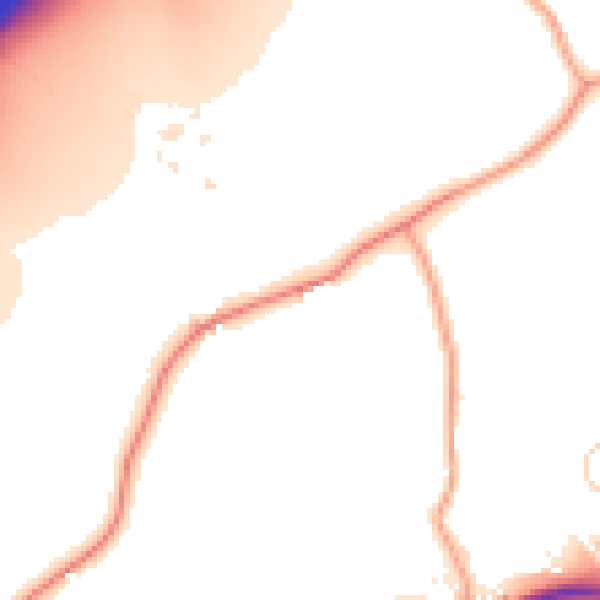 Daytime road noise heatmap for RH8 9NE