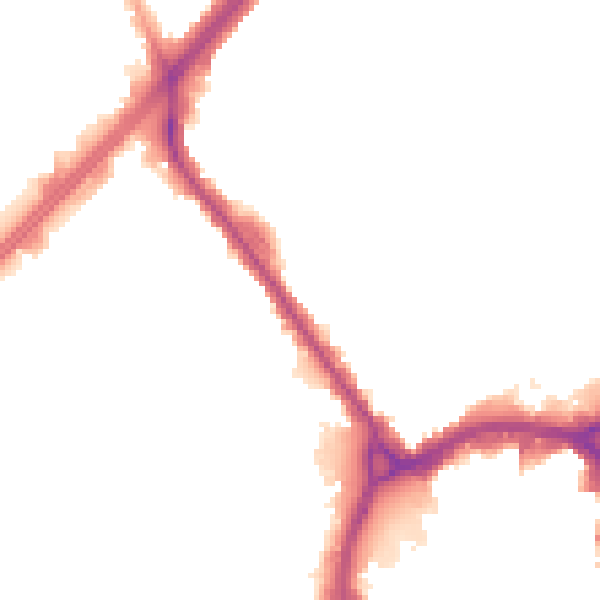 Night-time road noise heatmap for RM1 1DR