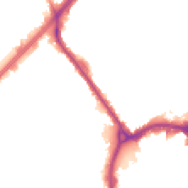 Night-time road noise heatmap for RM1 1EF