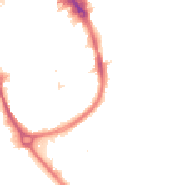 Night-time road noise heatmap for RM1 2DP