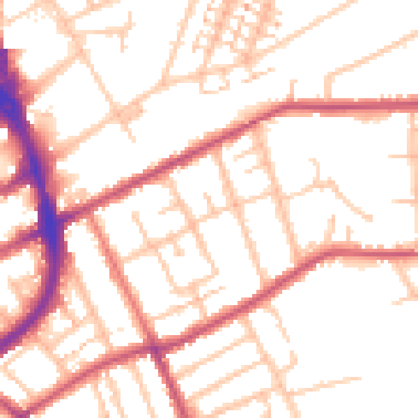 Daytime road noise heatmap for RM1 2ST