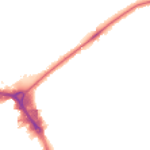 Night-time road noise heatmap for RM1 3DJ