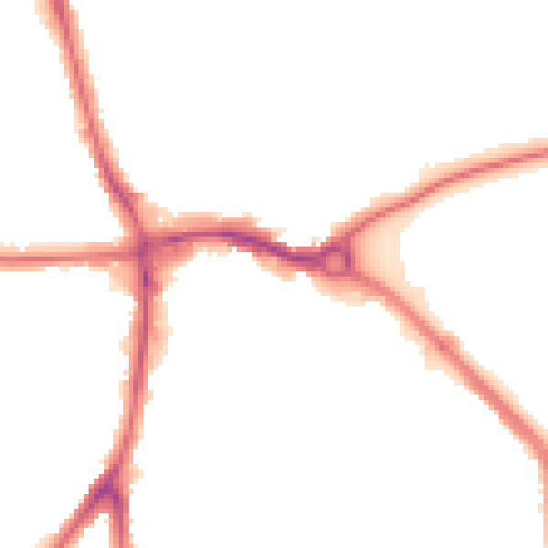 Night-time road noise heatmap for RM10 7AE