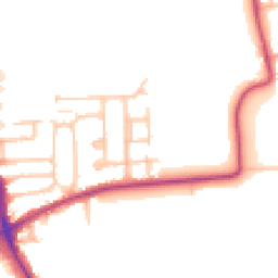 Daytime road noise heatmap for RM10 7BJ
