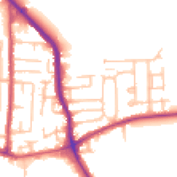 Daytime road noise heatmap for RM10 7DD