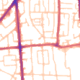 Daytime road noise heatmap for RM10 7LB