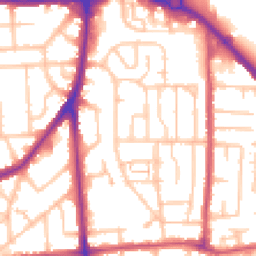 Daytime road noise heatmap for RM10 7NA
