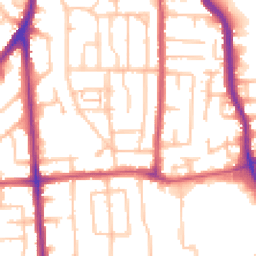 Daytime road noise heatmap for RM10 7NS