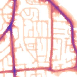 Daytime road noise heatmap for RM10 7PP