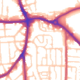 Daytime road noise heatmap for RM10 7QU