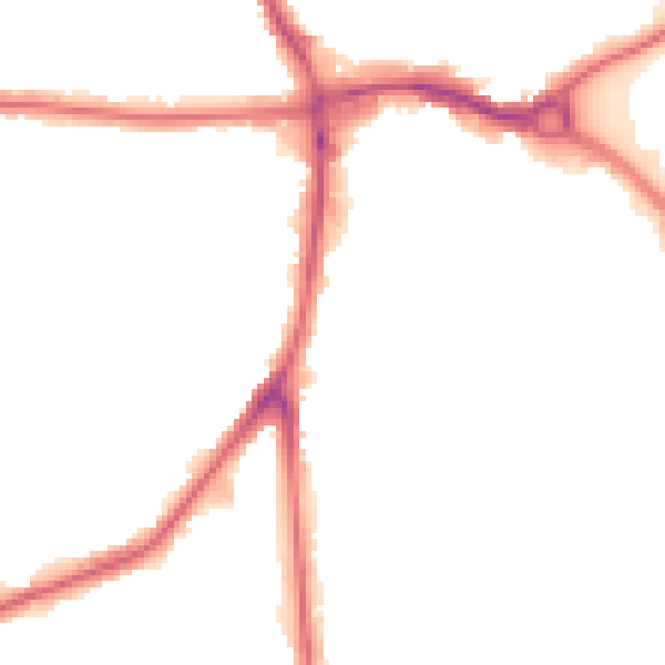Night-time road noise heatmap for RM10 7RT