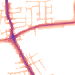 Daytime road noise heatmap for RM10 7UA