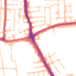 Daytime road noise heatmap for RM10 7XT