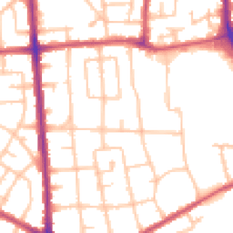 Daytime road noise heatmap for RM10 8BZ