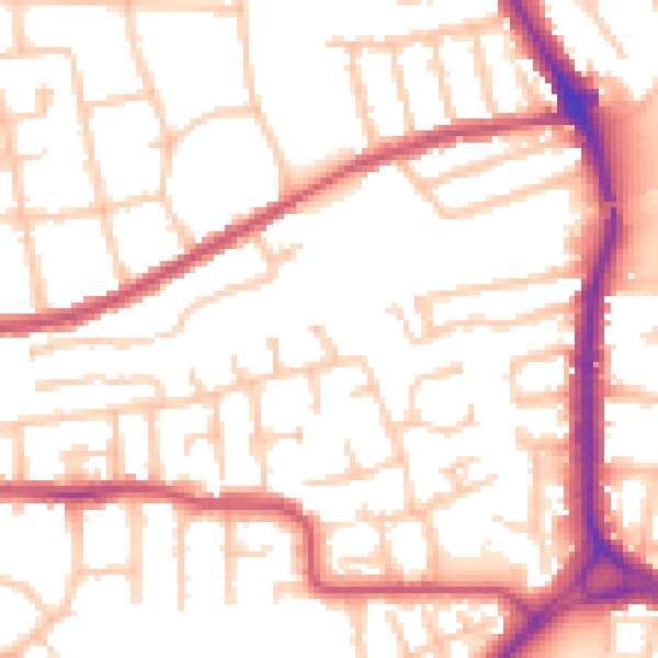 Daytime road noise heatmap for RM10 8US