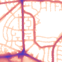 Daytime road noise heatmap for RM10 9PJ