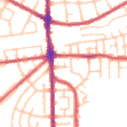 Daytime road noise heatmap for RM10 9RA