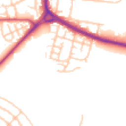 Daytime road noise heatmap for RM10 9YW