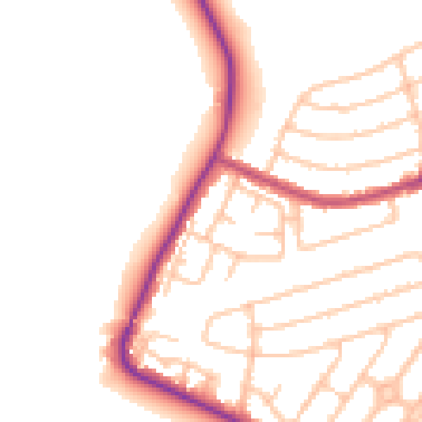 Daytime road noise heatmap for RM12 4BA