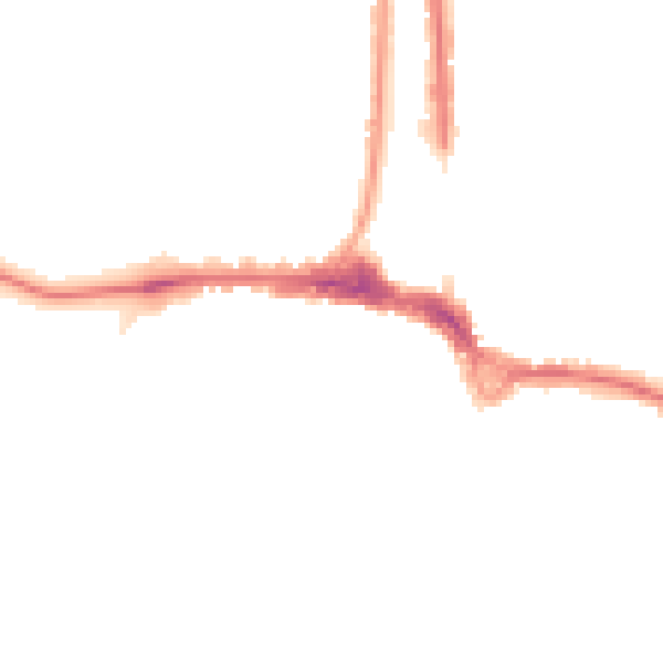 Night-time road noise heatmap for RM12 4TA