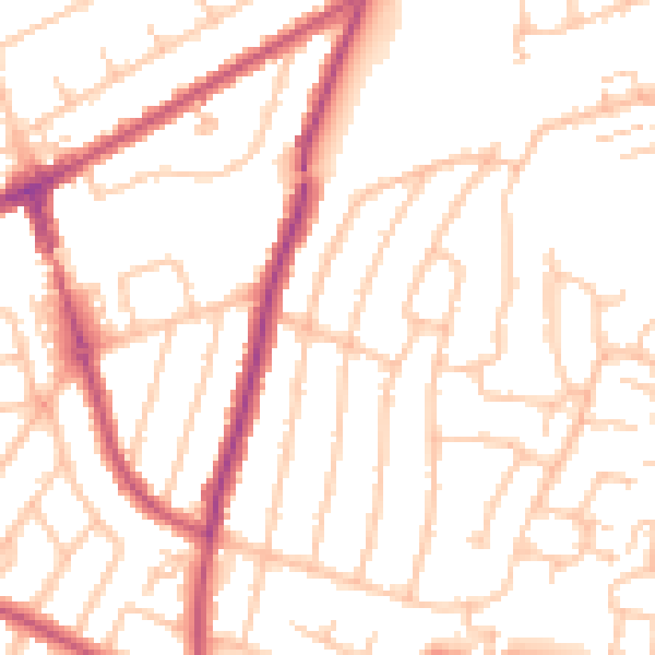 Daytime road noise heatmap for RM12 5SR
