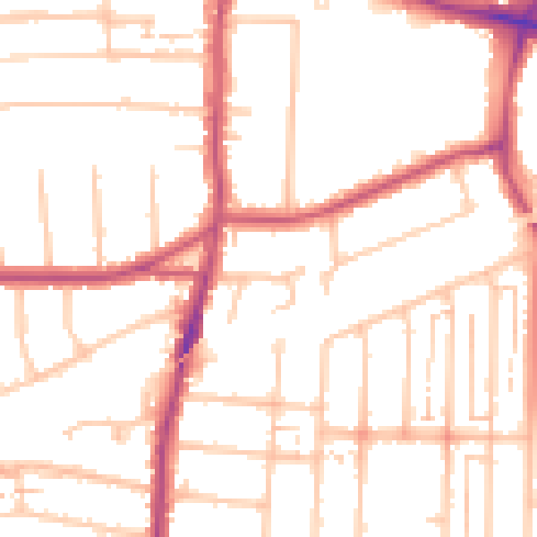 Daytime road noise heatmap for RM12 6HU
