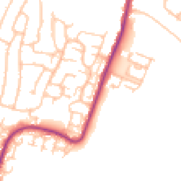 Daytime road noise heatmap for RM12 6RB