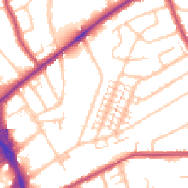 Daytime road noise heatmap for RM2 5AD