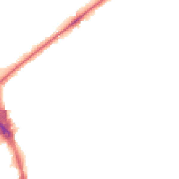 Night-time road noise heatmap for RM2 5AL