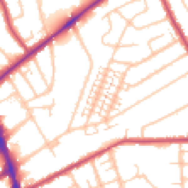 Daytime road noise heatmap for RM2 5AR