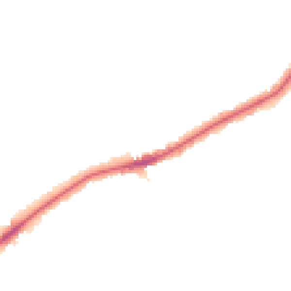 Night-time road noise heatmap for RM2 5DQ