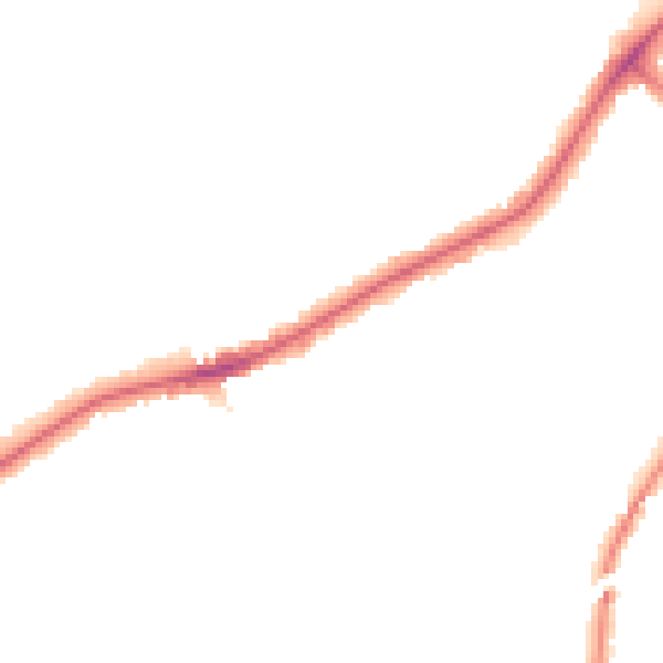 Night-time road noise heatmap for RM2 5EU