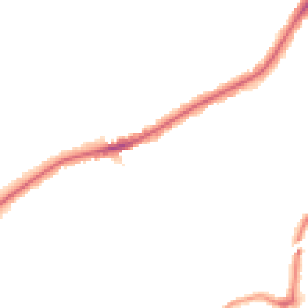 Night-time road noise heatmap for RM2 5HR