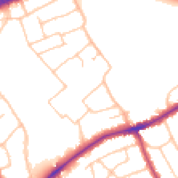 Daytime road noise heatmap for RM2 5NS